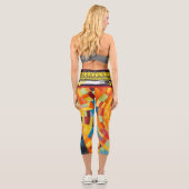 完璧なタイツ：シームレスなスタイル、究極の心地よい! カプリレギンス (裏面)