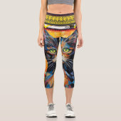 完璧なタイツ：シームレスなスタイル、究極の心地よい! カプリレギンス (正面)