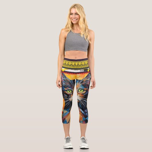 完璧なタイツ：シームレスなスタイル、究極の心地よい! カプリレギンス (正面)