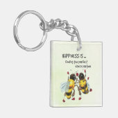 完璧なダンスのパートナーカスタム キーホルダー (正面左)