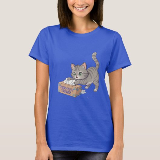 完璧なティッシュボックスの猫 Tシャツ (正面)