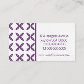 完璧なトレンディー名刺、バイオレット 名刺 (裏面)