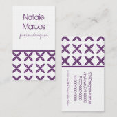 完璧なトレンディー名刺、バイオレット 名刺 (正面/裏面)