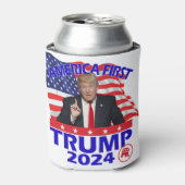 完璧なドナルド・トランプ2024選挙クーラーボックス 缶クーラー (缶正面)