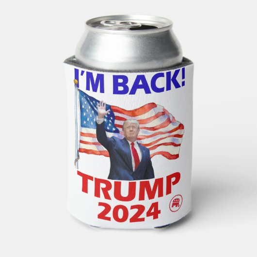完璧なドナルド・トランプ2024選挙クーラーボックス 缶クーラー (缶裏面)