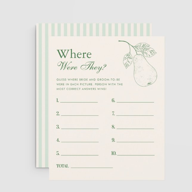 完璧なナシどこにいたかブライダルシャワーゲーム (クリエイターアップロード済み)