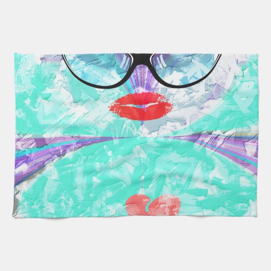 完璧なハート キッチンタオル (横)