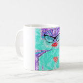 完璧なハート コーヒーマグカップ (正面左)