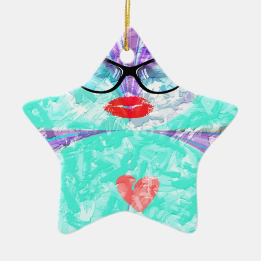 完璧なハート セラミックオーナメント (正面)