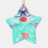 完璧なハート セラミックオーナメント (左)