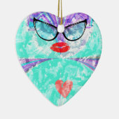 完璧なハート セラミックオーナメント (右)