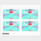 完璧なハート 長方形シール (シート)