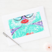 完璧なハート 長方形シール (封筒)