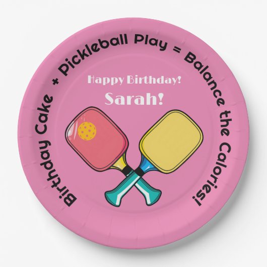 😍完璧なバランス – pickleball ペーパープレート (正面)