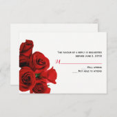 完璧なバラ応答カード 出欠カード (正面/裏面)