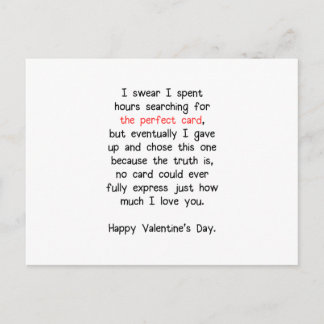 完璧なバレンタインデーのカード シーズンポストカード