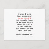 完璧なバレンタインデーのカード シーズンポストカード (正面)