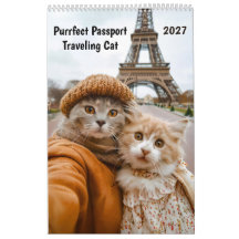 完璧なパスポート - 2027年 旅する猫カレンダー