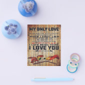 完璧なパーソナライズされた手紙 |夫の手紙へ チラシ (シングル)