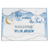 完璧なパーソナライズされた男の赤ちゃん ラージペーパーバッグ (正面)