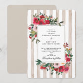 完璧なパールカラーの結婚式招待状 招待状 (正面/裏面)