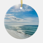 完璧なビーチデイマイハッピープレイスクリスマス セラミックオーナメント (正面)