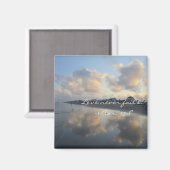 完璧なビーチ愛は決して失敗しない–1 Cor.13:8 マグネット (正面/裏面)