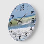 完璧なビーチ波 ラージ壁時計 (傾斜)