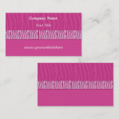 完璧なピンクのゼブラプリントの名刺 名刺 (正面/裏面)