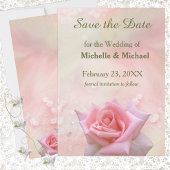 完璧なピンクのバラの日付を保存する セーブザデート