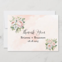 完璧なピンクの牡丹フローラサンキューカード