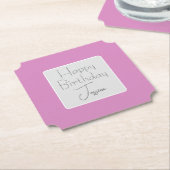 完璧なピンクの紙コースター ペーパーコースター (アングル)