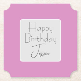 完璧なピンクの紙コースター ペーパーコースター