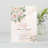 完璧なピ絵を描ーン牡丹の花嫁昼食会 招待状 (スタンド正面)