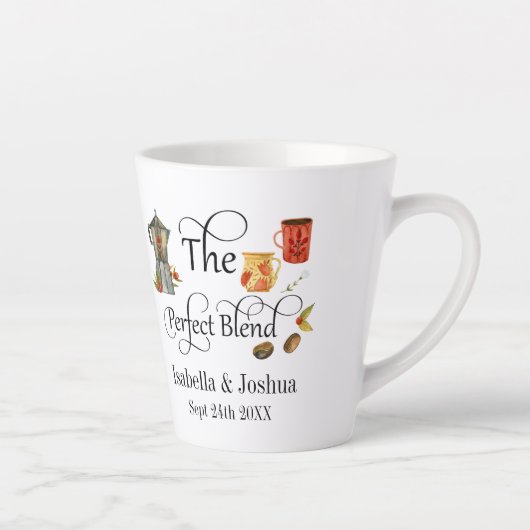 完璧なブレンドお洒落のコ結婚ーヒー カフェラテマグ (右)