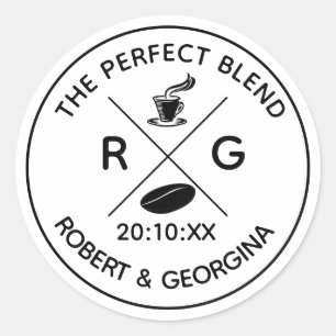 完璧なブレンドお洒落結婚式の引き出物 ラウンドシール