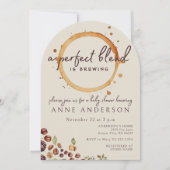 完璧なブレンドは、コーヒーの赤ちゃんシャワーアーチを醸造する 招待状 (正面)