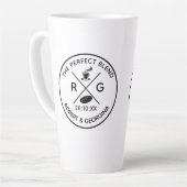 完璧なブレンドコモダンーヒー結婚式の引き出物 カフェラテマグ (左アングル)