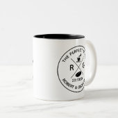 完璧なブレンドコモダンーヒー結婚式の引き出物 ツートーンマグカップ (正面右)