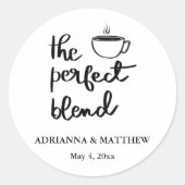 完璧なブレンドコモダンーヒー結婚式の引き出物 ラウンドシール (正面)