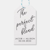 完璧なブレンドコーヒーオーバー結婚式の引き出物コーヒー ギフトタグ (正面)