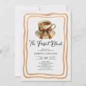 完璧なブレンドコーヒーカップブライダルシャワー 招待状 (正面)