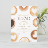 完璧なブレンドコーヒーカップルのシャワー 招待状 (スタンド正面)