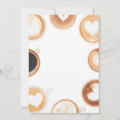 完璧なブレンドコーヒーカップルのシャワー 招待状 (裏面)