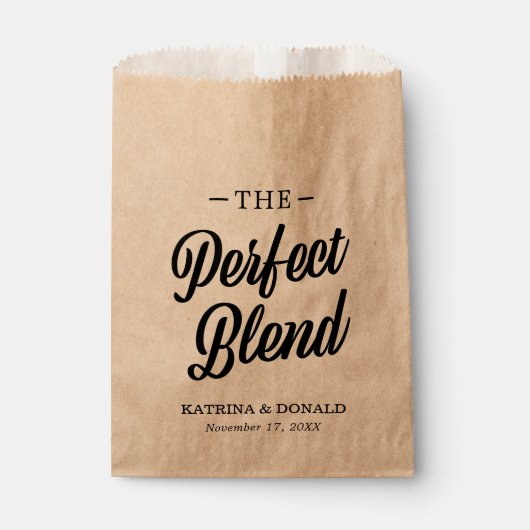 完璧なブレンドコーヒ結婚ー フェイバーバッグ (正面)