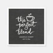 完璧なブレンドスクリプトヴィンテージChalkboard スタンダードカクテルナプキン (正面)