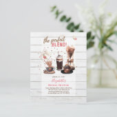 完璧なブレンドブライダルシャワー招待状コーヒー (スタンド正面)