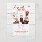 完璧なブレンドブライダルシャワー招待状コーヒー (正面)