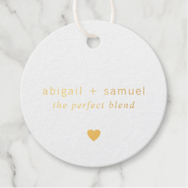 完璧なブレンドモダンゴールドフォイル結婚ズ フェイバータグ