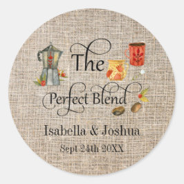 完璧なブレンド素朴のコーお洒落ヒ結婚ー ラウンドシール